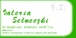 valeria selmeczki business card